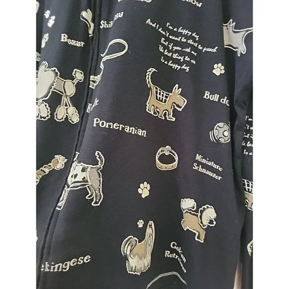 Jess and Jane Dog Town Hooded Sweatshirt Full Zip Rhinestone Black 3X - Picture 5 of 8